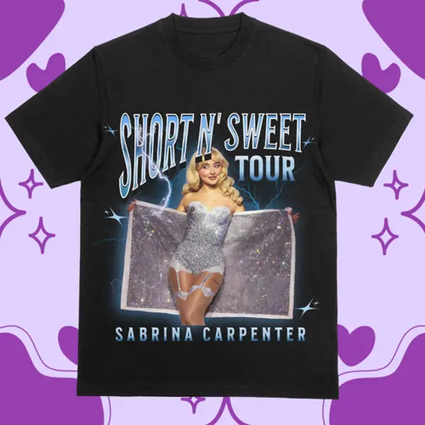 Sabrina Carpenter Short N' Sweet Tour ∙ 90s Vintage Design Comfort Cotton