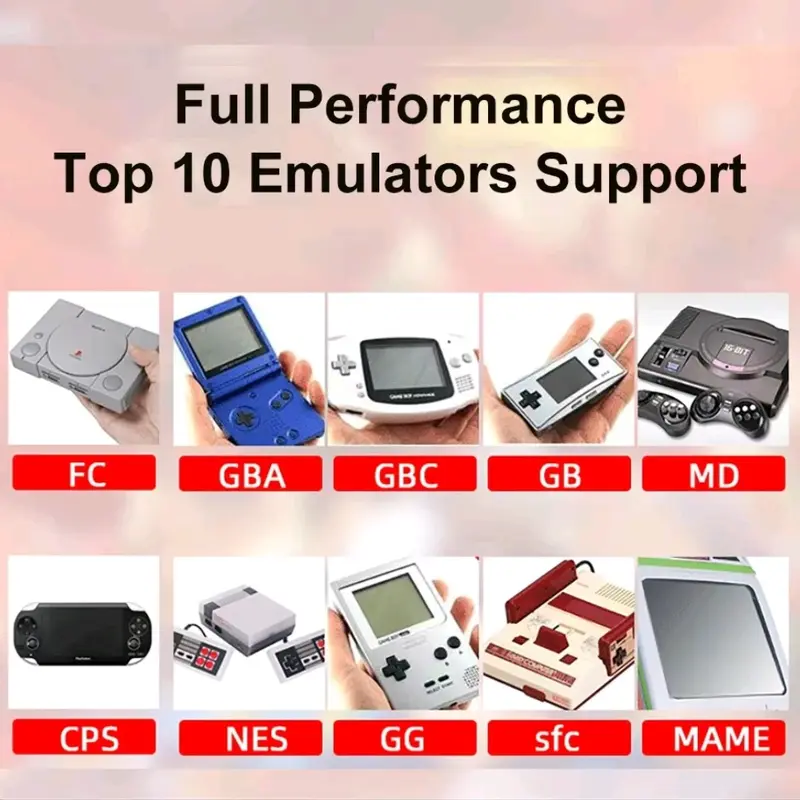 GAMINJA X7 4.3inch Handheld Game Console IPS Screen Video Game Player HD Game Console Built-in 10000 Games For GBA GBC NES GBC retro 2