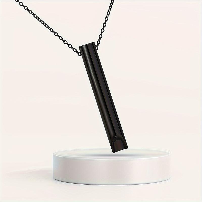 Stainless Steel Anxiety ReleaseNecklace,MindfulnessBreathing,Stress ReliefNecklace,Breathing Charm Necklacefor Stress & Anxiety Relief - QuitSmoking Vaping Oxygen,BreathlaceNecklace For Vape or SmokeAddiction, Gifts for Men,Women,RaveAccessories necklces 6