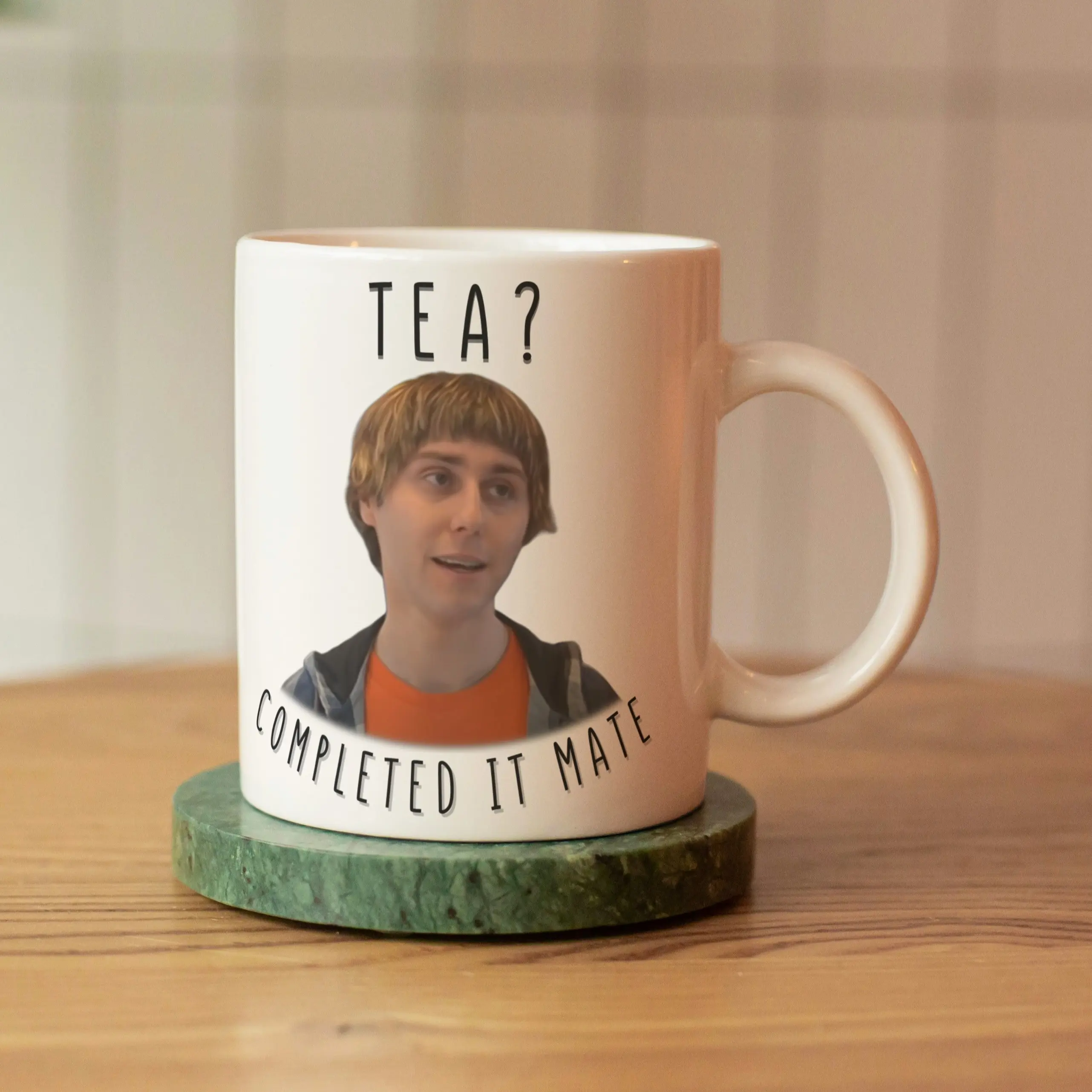 Inbetweeners Completed It Mate Mug - Tea? Completed it mate - Funny Inbetweeners Jay Cartwright Gift Coffee Mug