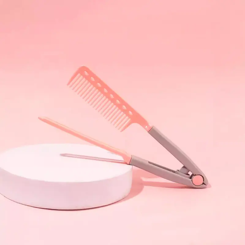 V-shaped straight hair comb, plywood comb, foldable hair styling comb, natural hair root fluffy artifact, straightening comb Haircare Heatless 4