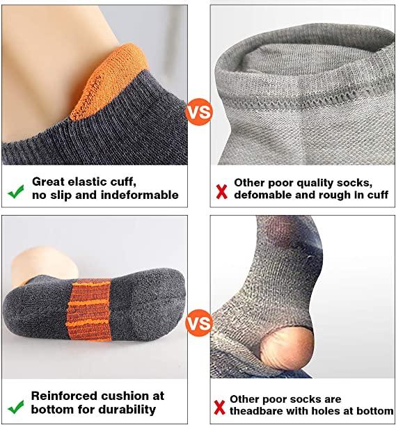 Product Introduction of JOYNÉE Men'S Low-Cut Sports Socks with Cushioning for Running, Breathable And Comfortable, Available in a Pack of 6 Pairs in Various Colors. 1