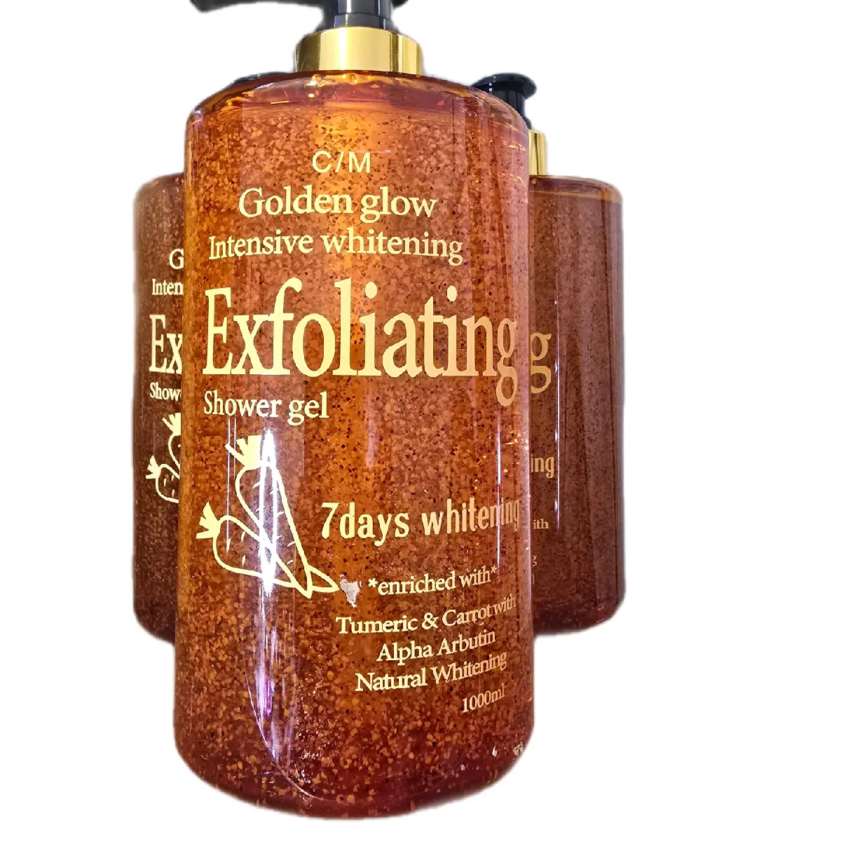 C/M Golden glow intensive Whitening Exfoliating Shower gel 7days Whitening