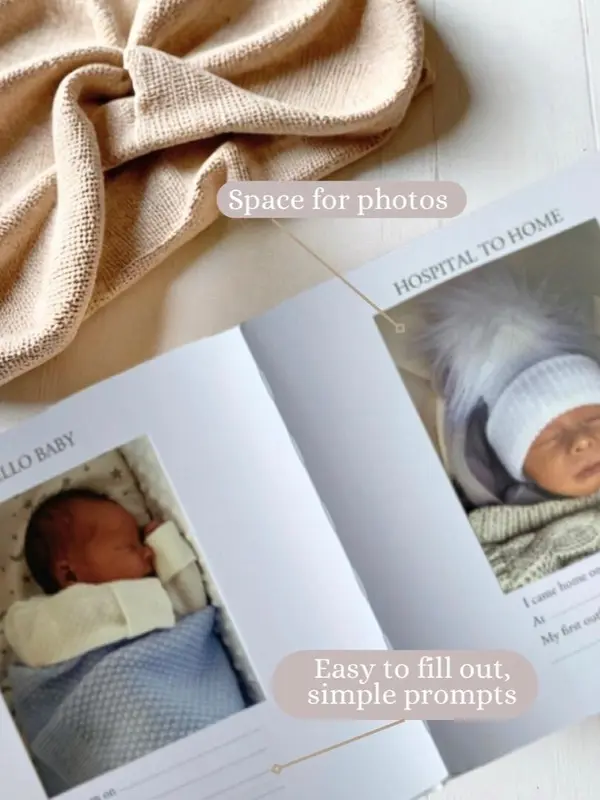 Luxury Baby Memory Book - Baby Shower Gift/Baby Journal for Newborn Baby Boy/Girl - Photo, Decor 3