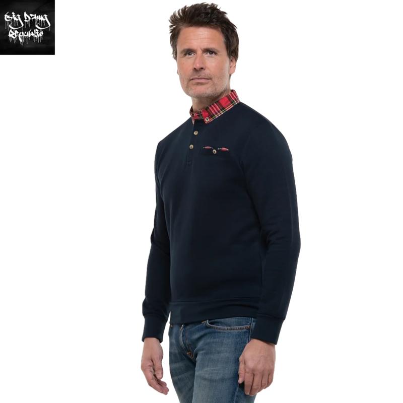 JJ Willis Men's Designer Urban Cotton Polo Sweatshirt, New Time Money Is Era Long Sleeve Classic Collar Menswear 3