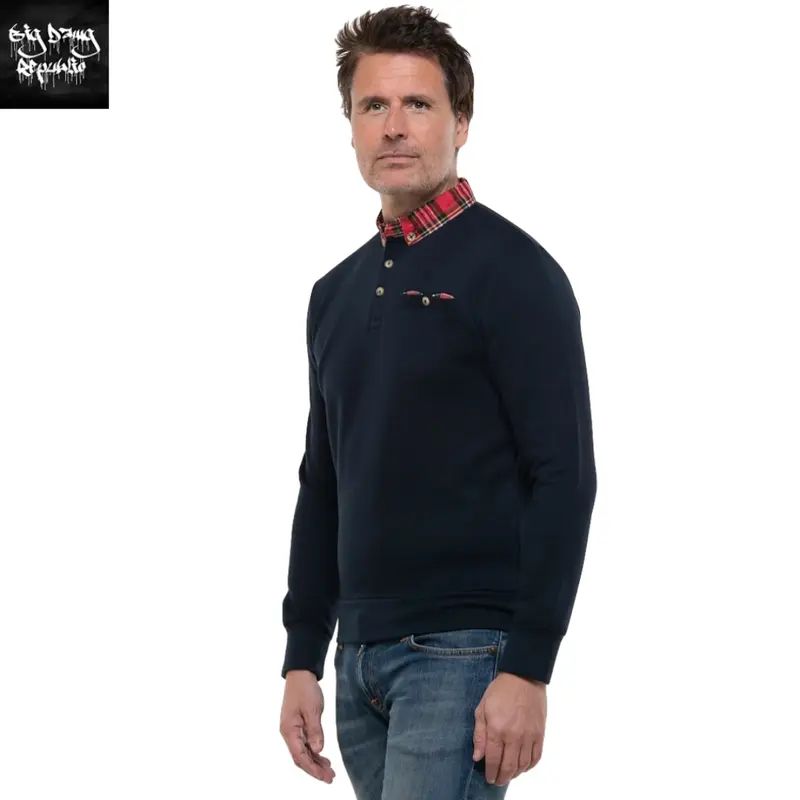 JJ Willis Men's Designer Urban Cotton Polo Sweatshirt, New Time Money Is Era Long Sleeve Classic Collar Menswear 3