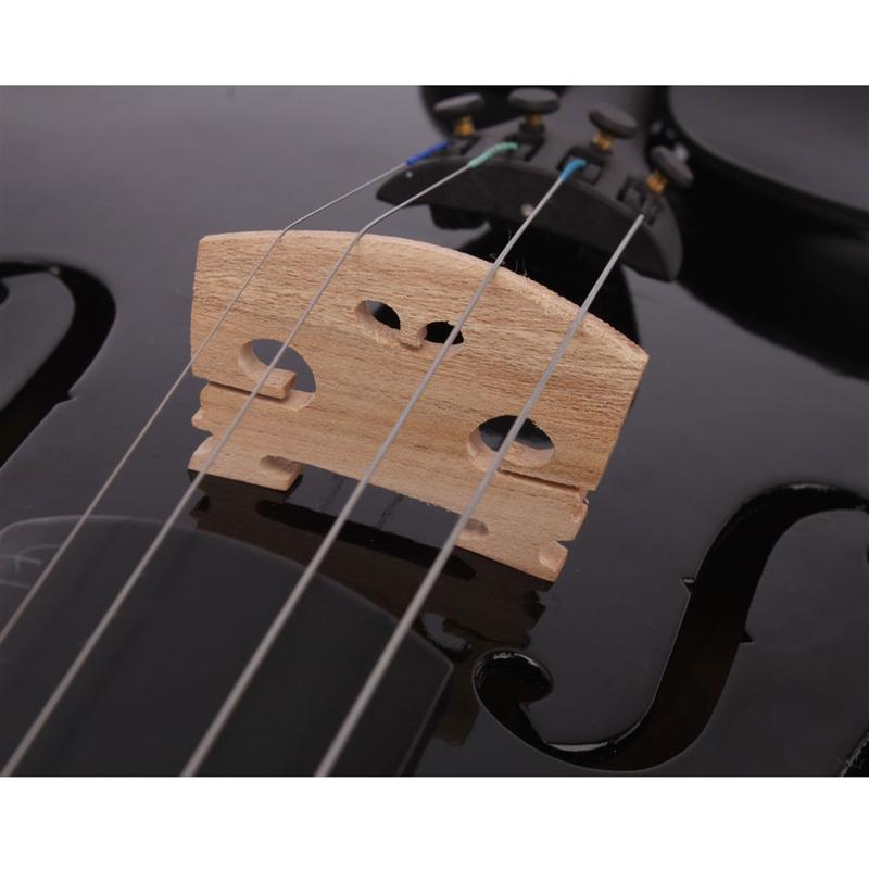 Product Introduction of New 4/4 Acoustic Violin Case Bow Rosin Black 11