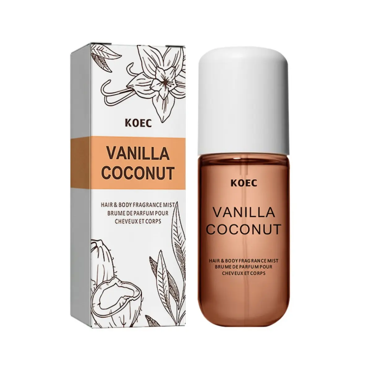 KOEC Vanilla Hair Body Spray for Middle Eastern Men - Long-lasting Fragrance