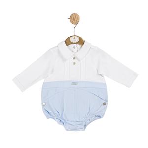 Mintini Blue Boys Needlecord Short Romper Kidswear