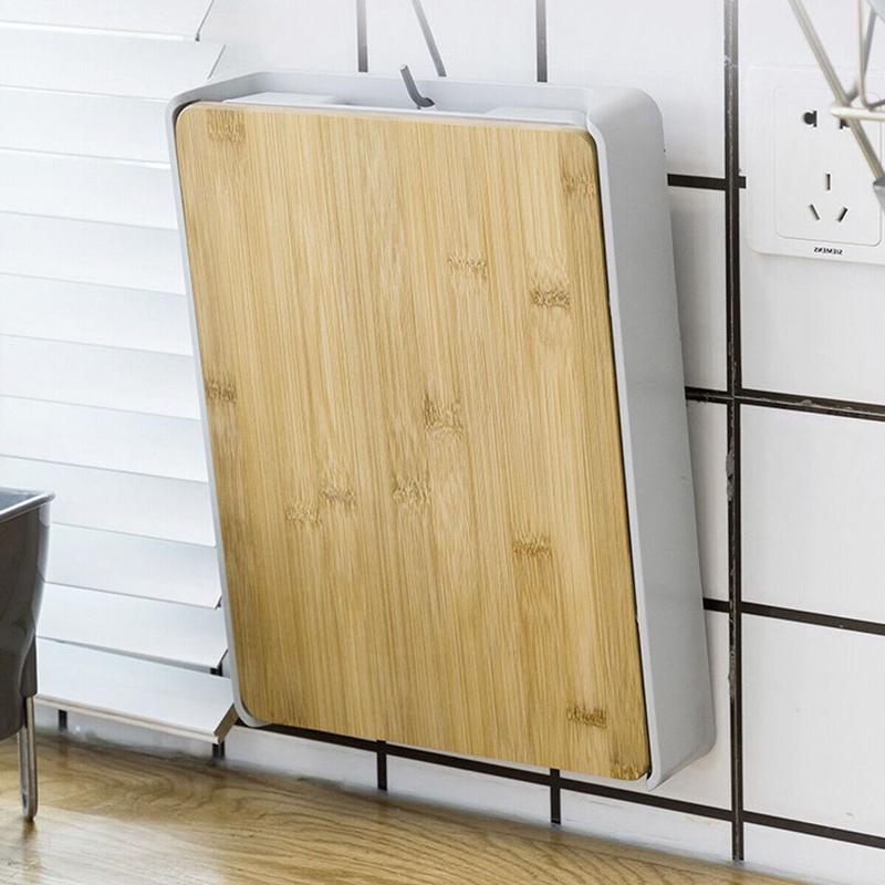 Taylor & Brown Bamboo Wooden Chopping Board with Plastic Pull Out Tray and Hanging Hook - 32.5 x 24.5 x 4.5cm - Cutting Slicing Board for Food Prep, Meat, Vegetables & Bread 6