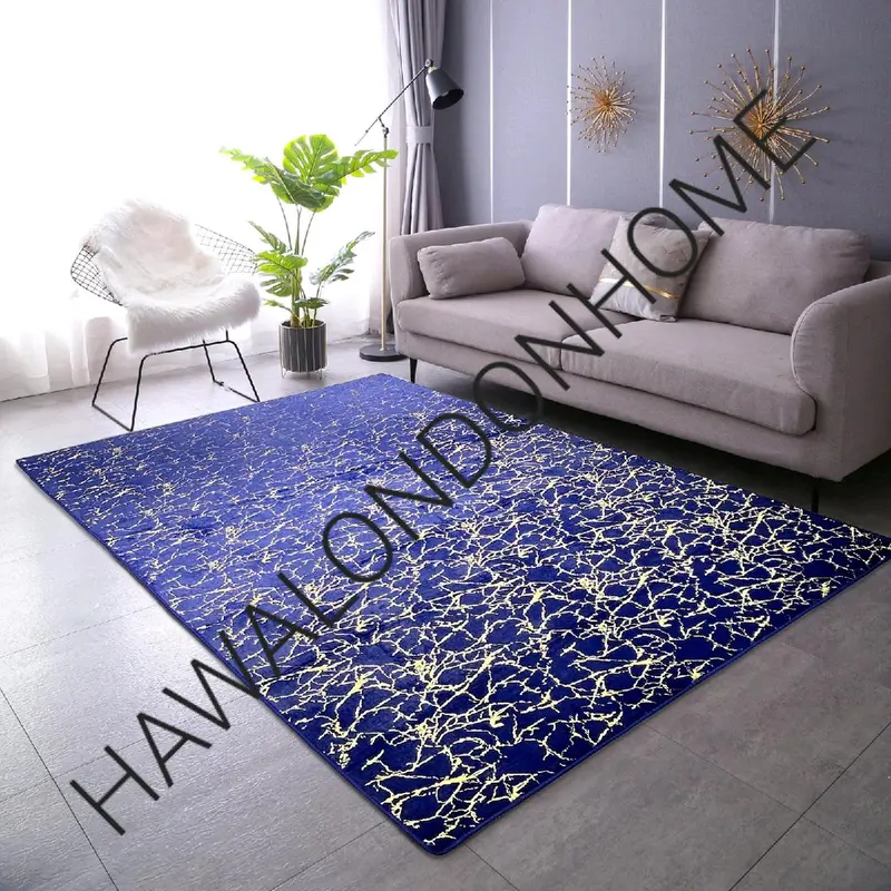 LUXURY NON SLIP MACHINE WASHABLE MARBLE EFFECT RUGS 90X190CM 160X230CM 190X270CM 4