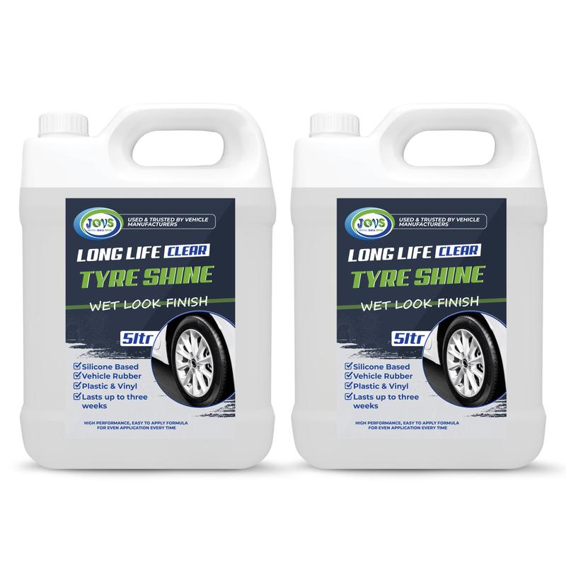 JOVS Tyre Shine Clear 5 , 2 X 5 And 4 X5 Litre - Premier Wet Look Tire Dressing Gel for Cars, Long-lasting Silicone Formula, Instant Sheen, Ultimate Tire Shine 1