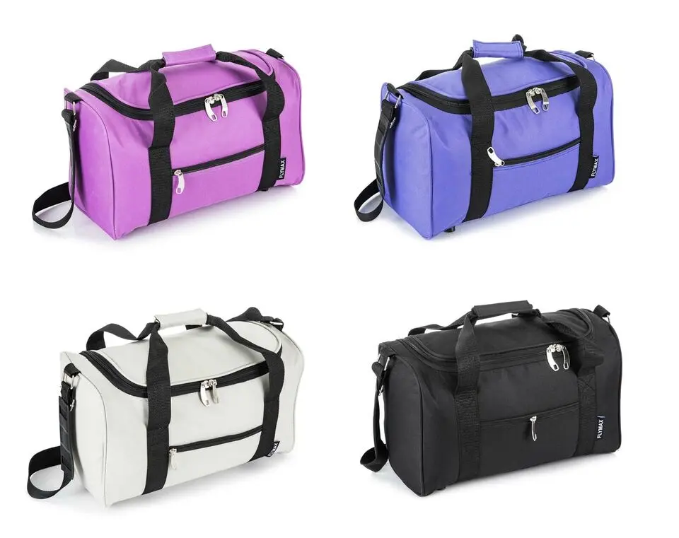 40x20x25 Ryanair Maximum Sized Travel Carry On Under Seat Cabin Holdall Lightweight - Choose from Black, Blue, Green, Red, Purple, Pink