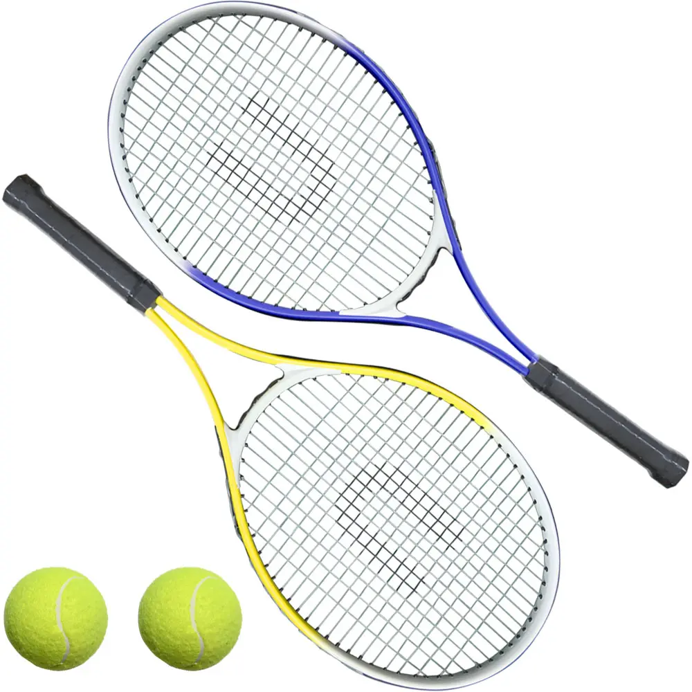 Unibos | Aluminium Alloy Tennis Racquet Sets | Various Sizes | Outdoor Garden Sport | Racquet, Balls and Carry case Included | Junior and Pro Tennis set | Foam Grips | 2/4 Players