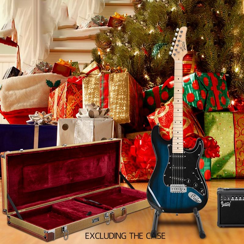 Glarry GST Electric Guitar Kit – Stylish Blue Guitar with Black Pickguard, Complete Set for Beginners & Professionals 5