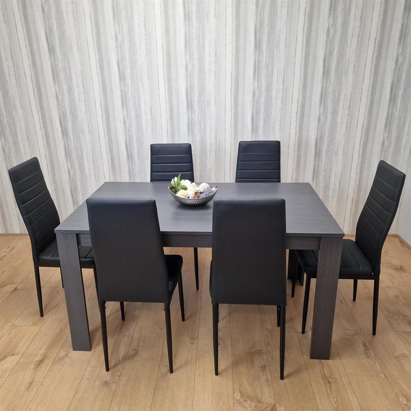 Dining Table Set with 6 Chairs Dining Room and Kitchen table set of 6 5