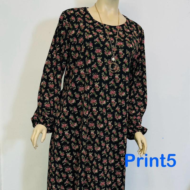 May modesty  floral Chiffon Maxi Dress with Belt, Fully Lined, Size 50-58 - Casual, Womenswear Great quality 2
