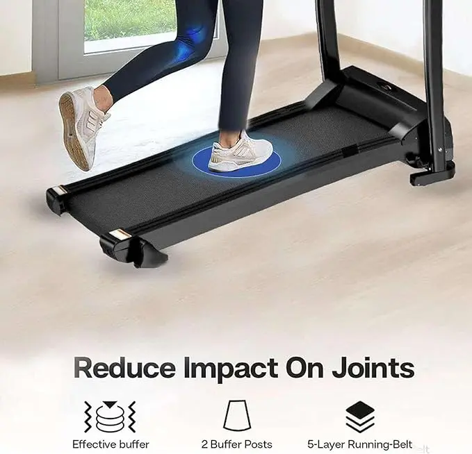 Foldable Electric Speedy Sports Treadmill 1.5 HP Motor LED Display 12 Programs 110KG Capacity Space Saving Walking Jogging Machine with Safety Key & Phone Bottle Holder 8