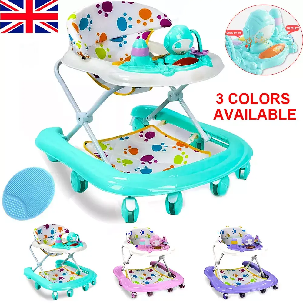 Baby Walker Bouncer First Steps Push Along Activity Music Ride On Car Melody UK