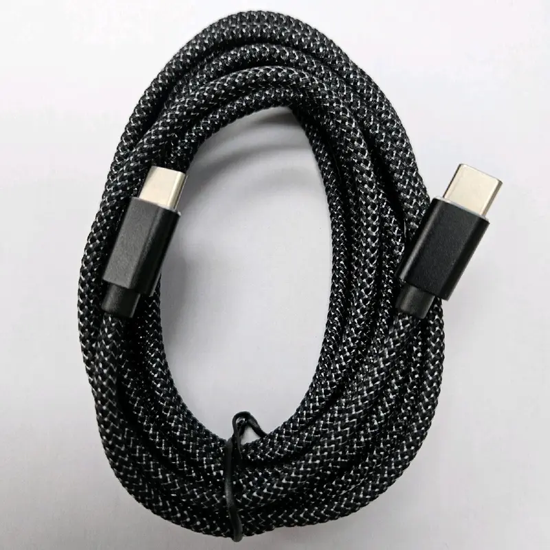 Type C to C Cable with Aluminium Shell and Extra Strong Braided Cable for Fast Charging - Compatible with Smartphones and Cellphones 2