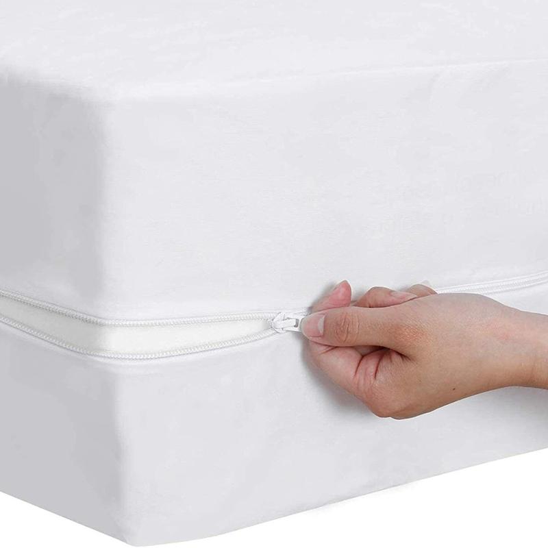 Zipped Mattress Protector Encasement Anti Bed Bug Mattress Cover All Sizes Breathable Washable 1
