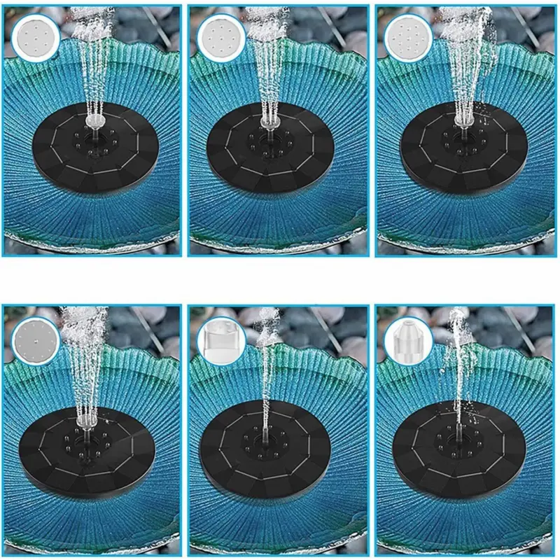 Solar Powered Fountain Water Feature Pump 16CM Garden Pool Pond Aquarium 8LED UK 4