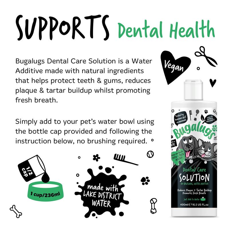 Bugalugs Dental Care Solution for Dogs & Cats - Dental Water Additive, Clean Teeth, Healthy Gums & Fresh Breath - No brushing needed 6