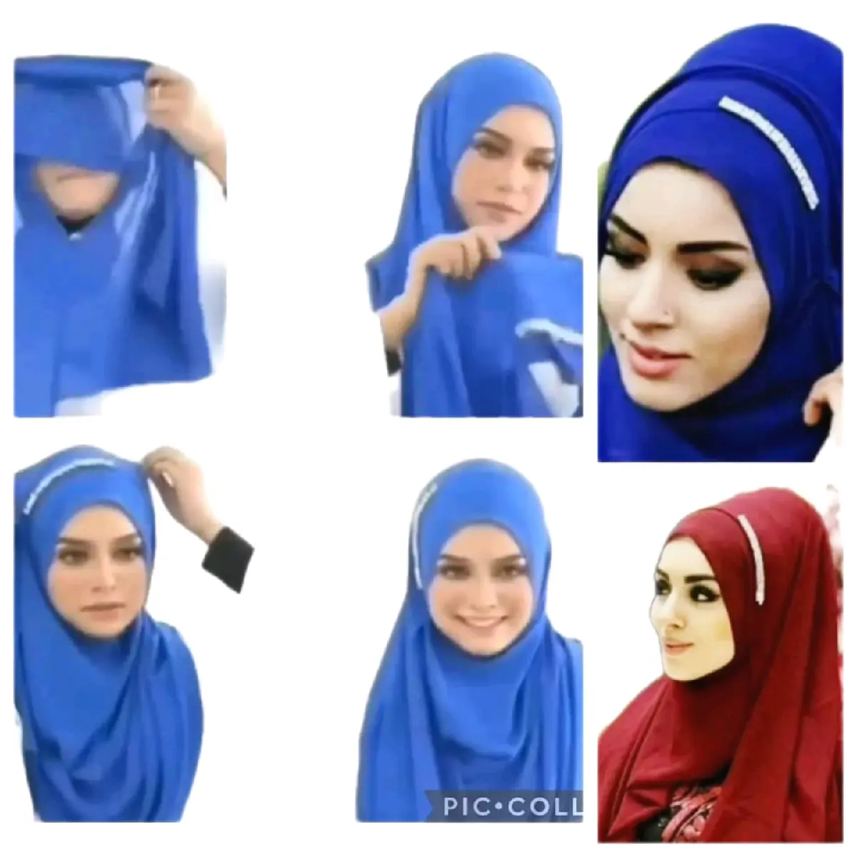 Muslim Women Instant Chiffon Hijabs with studs strip, Double loop for two steps easy styling, Casual, Evening, Party, Wedding Hijabs, Time saving Styling, Best Discounted Price