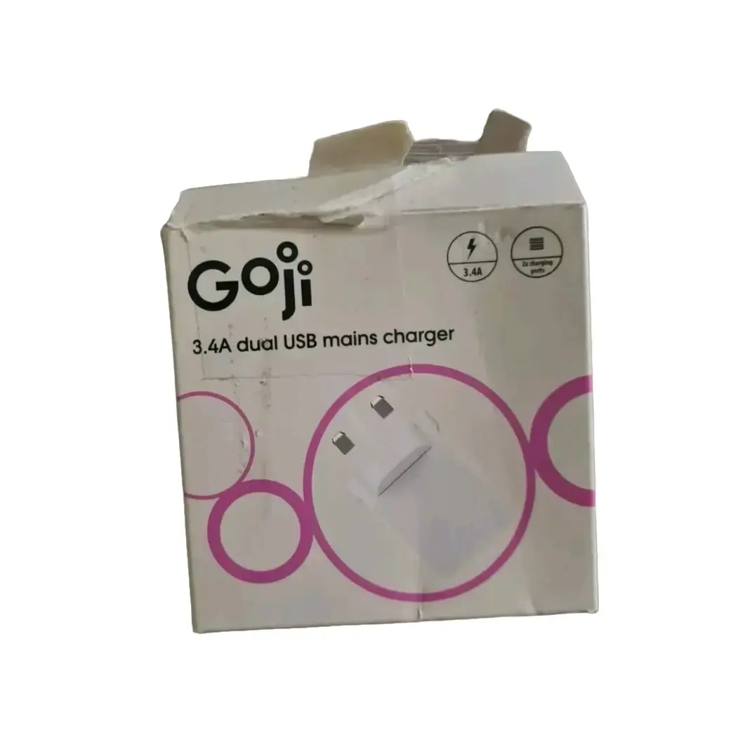 Goji 3.4A Dual USB Main Charger for Mobile and Smartphone Devices