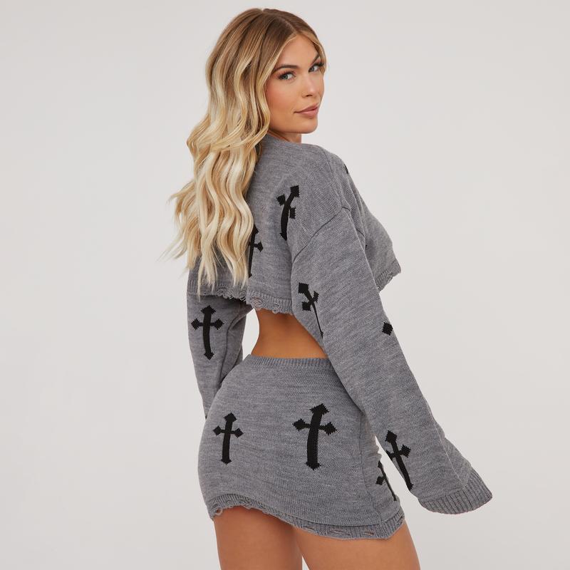 Crucifix Detail Mini Skirt 3