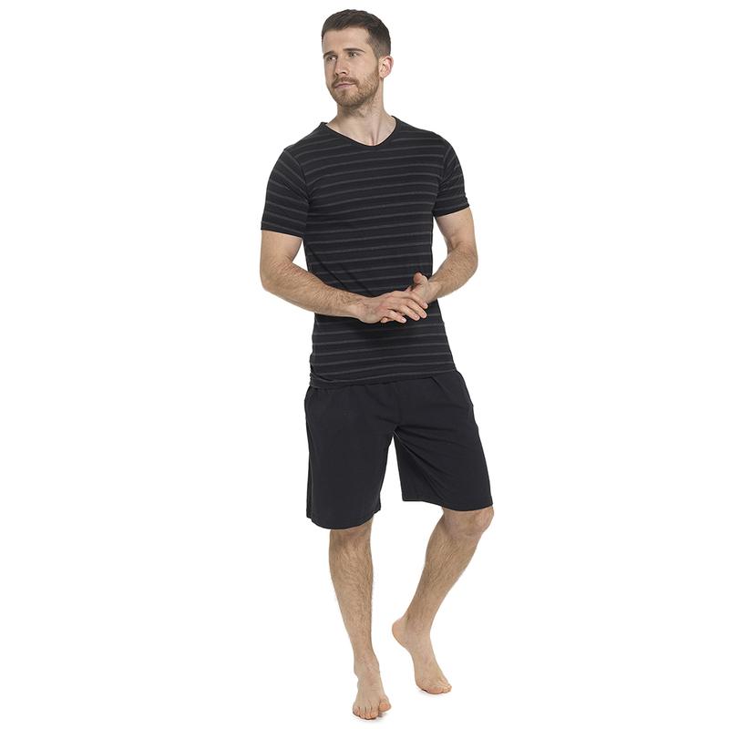 Men's Pyjamas Set Short Sleeve T-shirt Top & Shorts Bottom Pants  Men Nightwear Loungewear Sleepwear Pjs Sets Gift Cotton Fabric Menswear 3