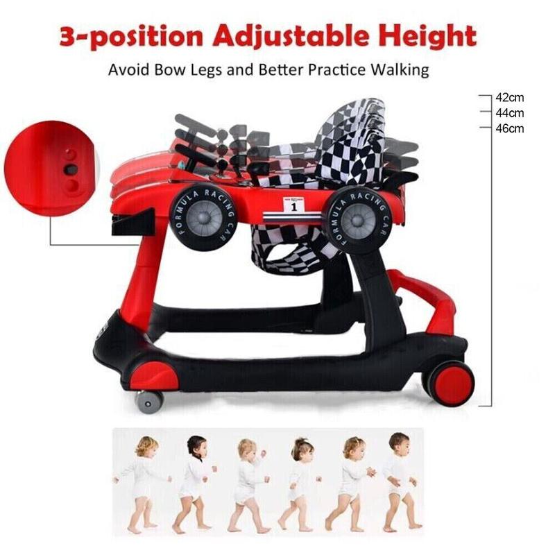 Baby Walker Foldable Activity Push Walker with Adjustable Height 4-in-1 Walker essentials 1