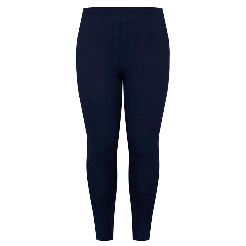 YOURS FOR GOOD Curve Navy Blue Cotton Stretch Leggings 4