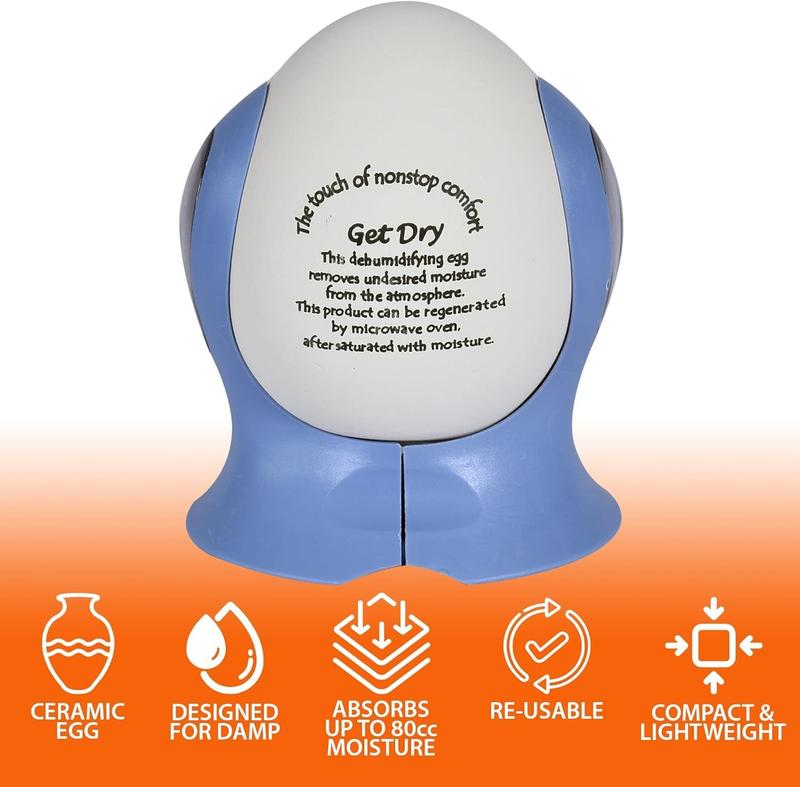 Portable Dehumidifying Egg Dehumidifier - Absorbs Moisture Air Damp - Reusable 7