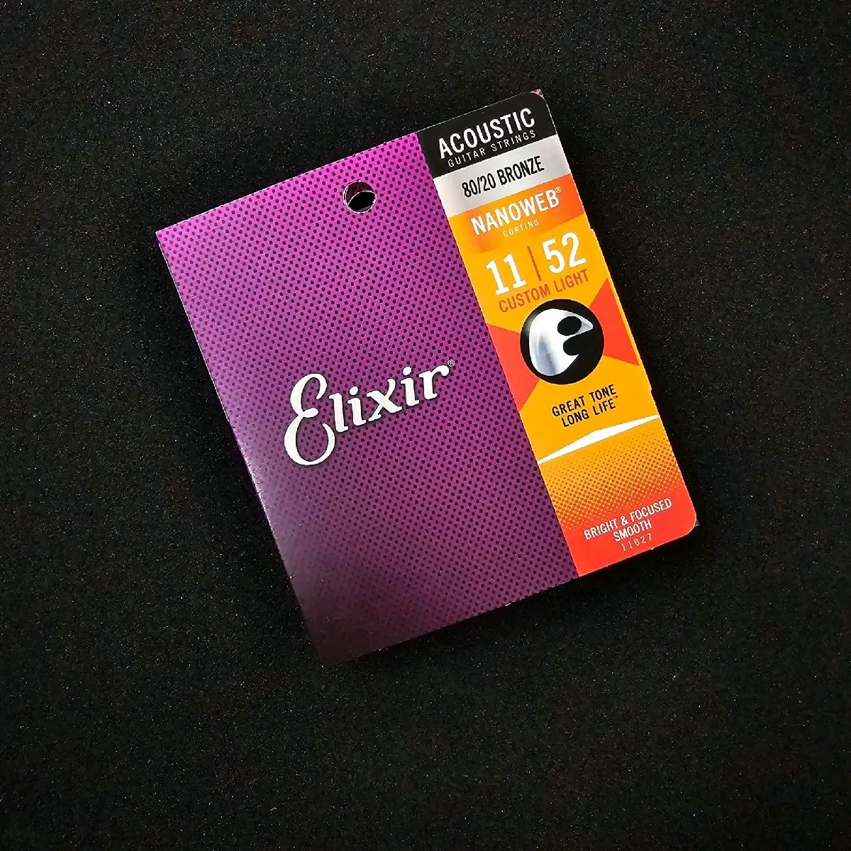 elixir 11 52 80/20 bronze acoustic guitar strings
