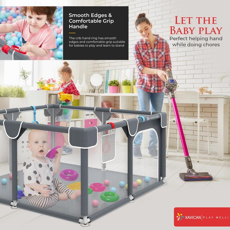 Baby Playpen for Infants and Toddlers - 129x129cm Safe and Portable Play Pen for Babies, Ideal for Indoor and Outdoor Use  ####FREE SHIPPING#### 3