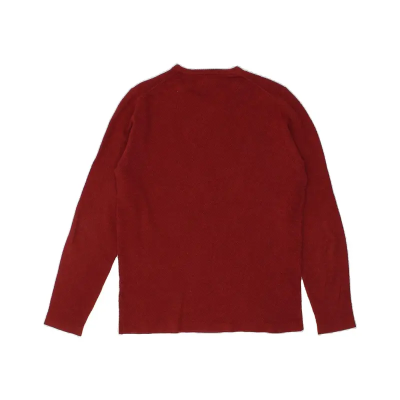 Pre-Owned Vintage MASSIMO DUTTI Womens Crew Neck Jumper Sweater UK 14 Medium Red Cotton 2