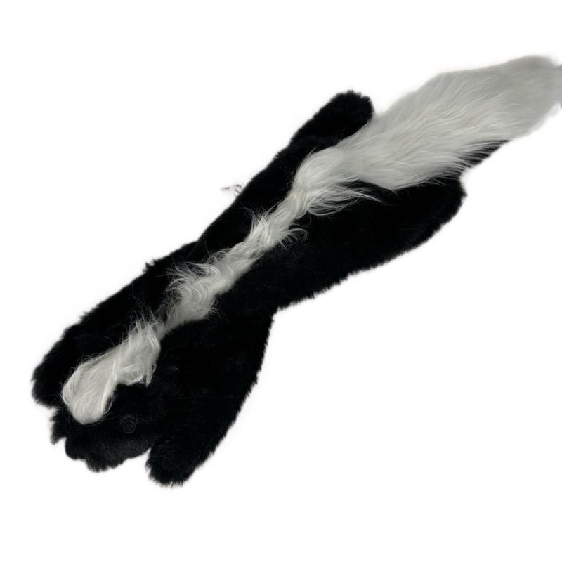 Unstuffed Animal Squeaky Dog Toy - Soft Skunk or Tiger 1