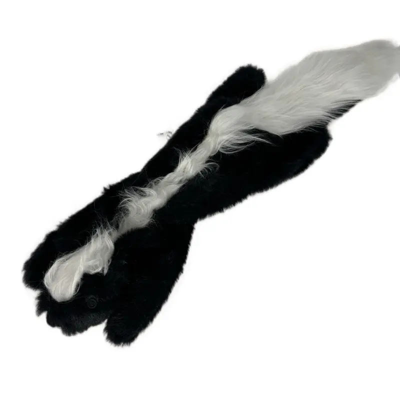 Unstuffed Animal Squeaky Dog Toy - Soft Skunk or Tiger 1