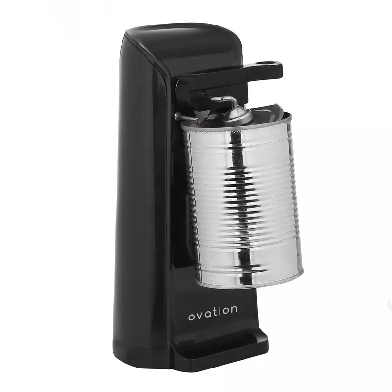 Electric Can Opener 3-in-1 – Bottle Opener, Knife Blade Sharpener & Electric Knife Compatible, 80W Black Ovation, Hands-Free Kitchen Gadget Detachable Food Prep 1