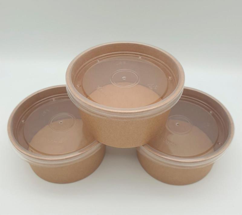 Soup Containers 14/16 oz with Clear Lids Brown Kraft Disposable 25, 50 or 100 Packs Ideal for Sauces, Ice Cream Tubs, Noodles Recyclable Heavy Duty Deli 1