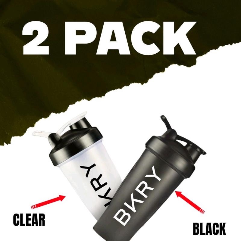 BKRY Protein Shaker Bottle with Wire Whisk Blender Ball, 600ML, BPA-Free - Drinkware 1