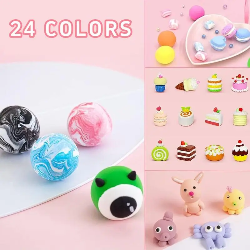 24 Color Air Drying Clay Set, ultra light clay belt carving tool - perfect for DIY crafts and novelty toys 6