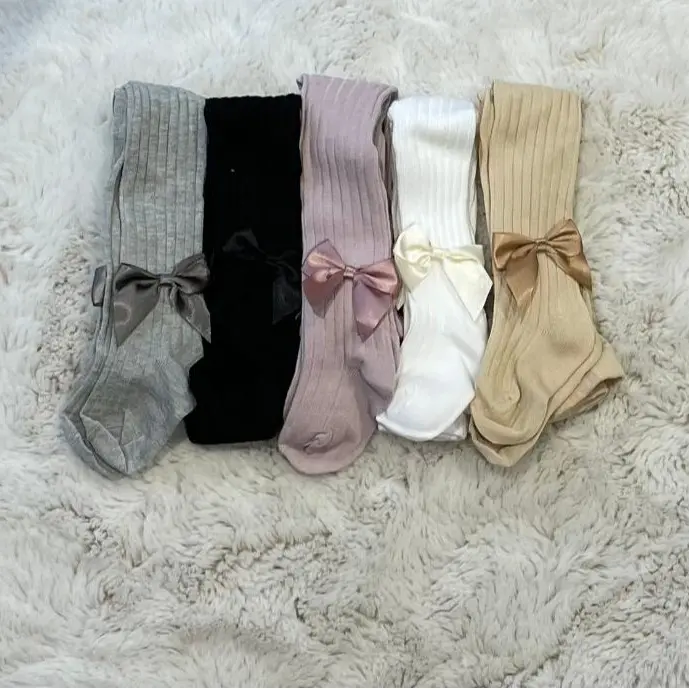 Girls Tights With Bows