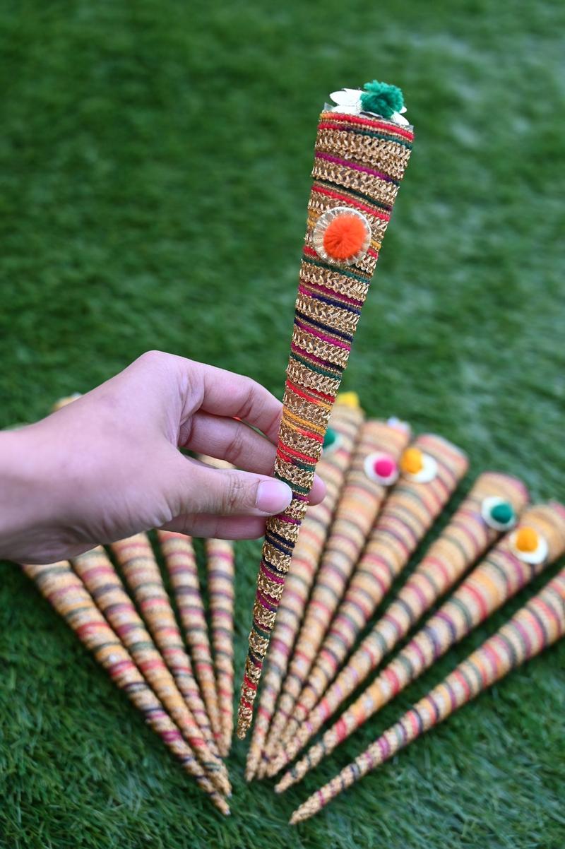 Product Introduction of Decorative Mehendi Cones for Wedding Function - Traditional Thaal Covers Decoration Ornaments 9