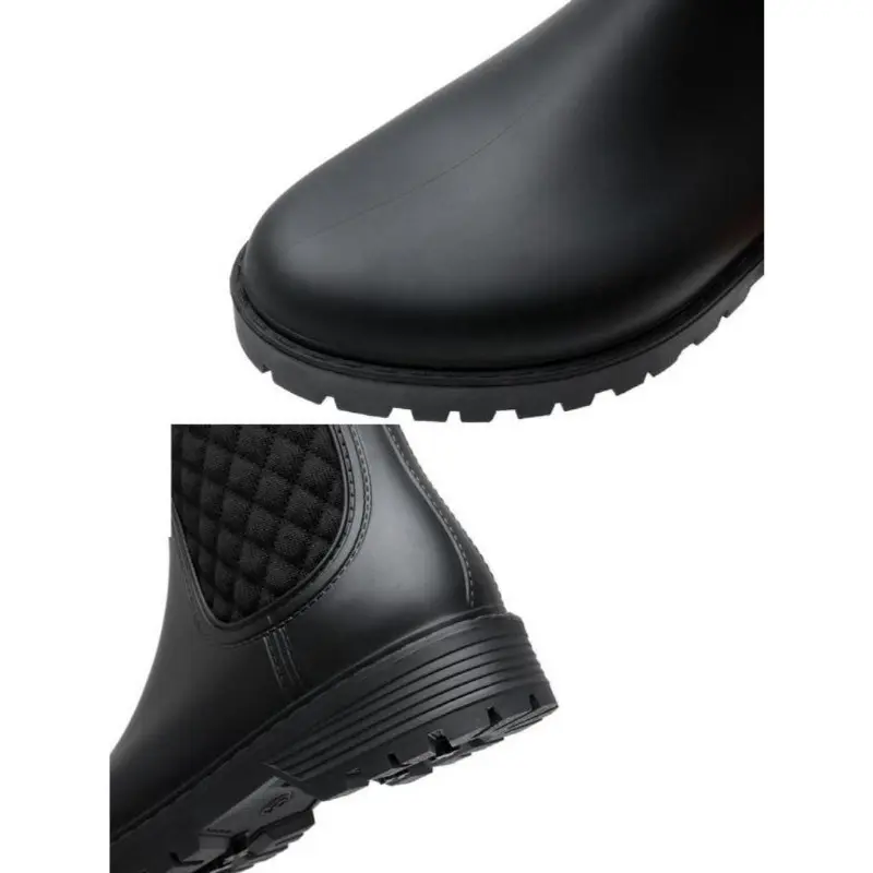 Women's Solid Color Quilted Design Rain Boots, 1 Pair Fashionable Waterproof Ankle Boots for Women & Girls, Non-slip Chelsea Rain Boots for Daily Wear 8