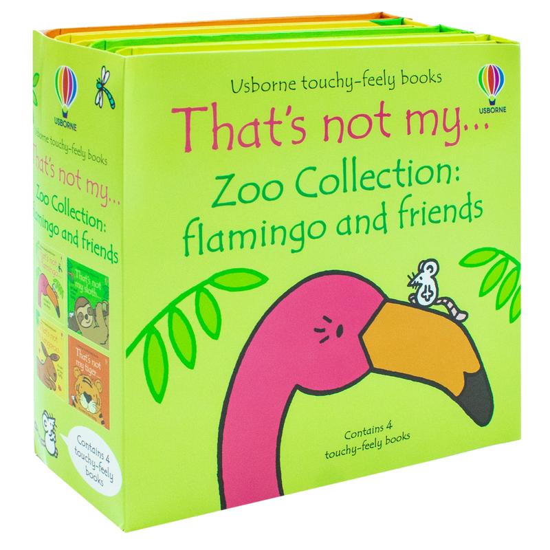 That's Not My 4 Books Collection Set by Fiona Watt & Rachel Wells (Flamingo, Sloth, Kangaroo & Tiger) 0