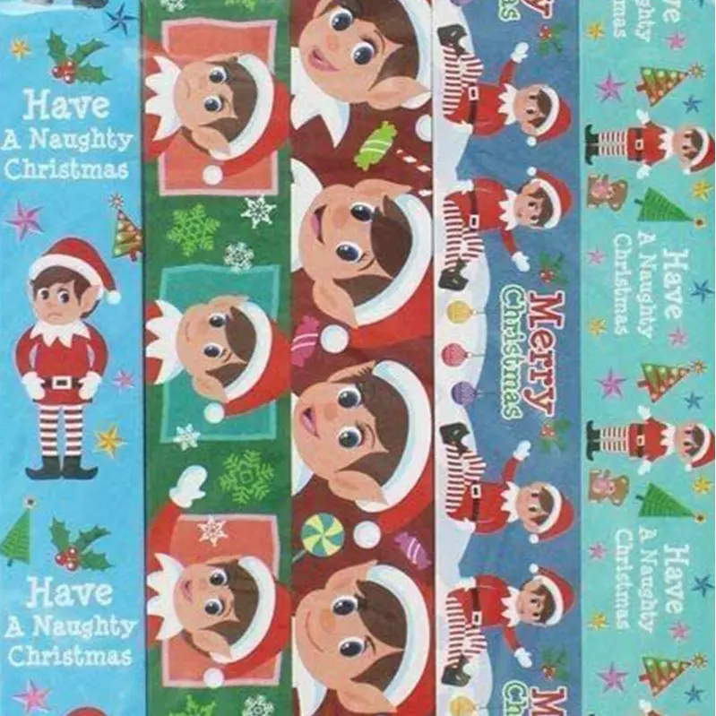 100 Elf Paper Chains Elves Behavin' Badly Christmas Decoration Craft Fun Create Pack Colorful Ornaments Print Sticker 3