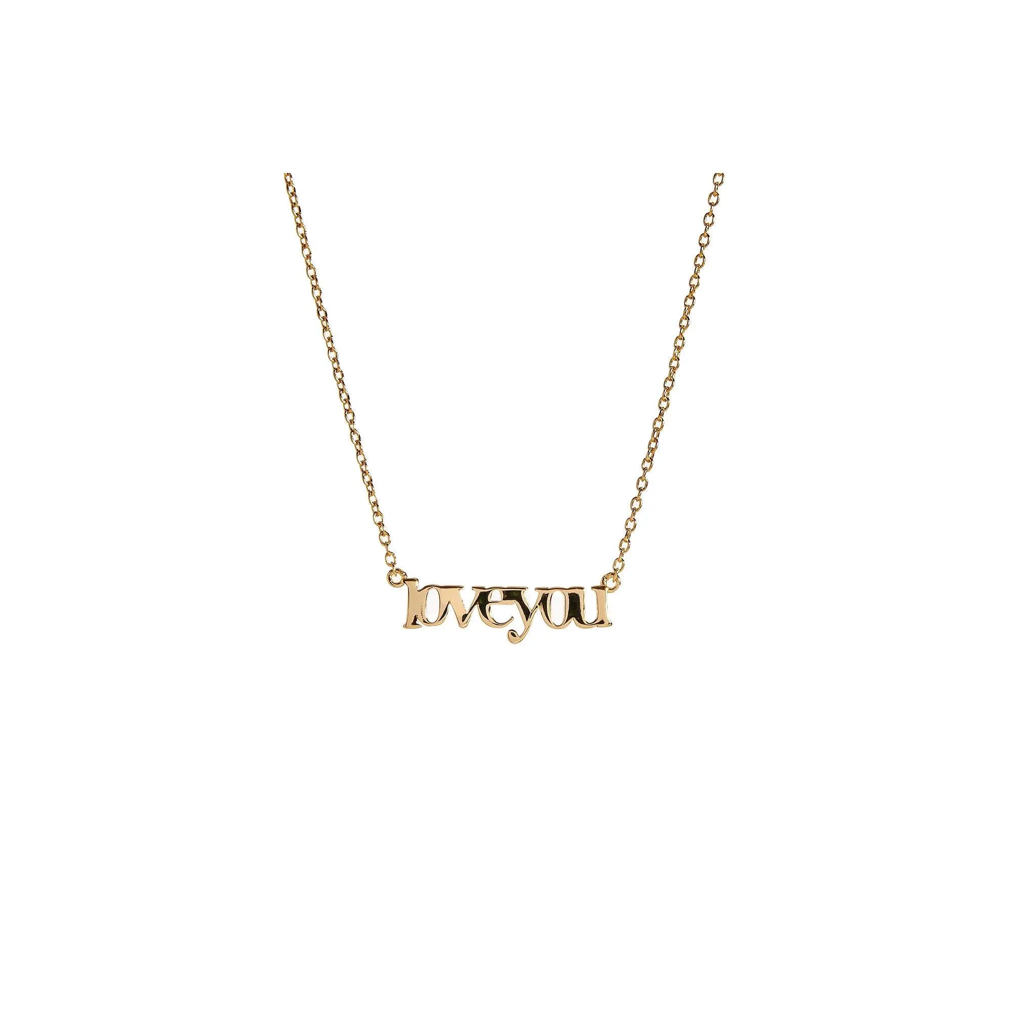 I Love Love Gold Script Necklace
