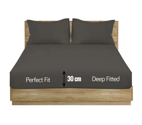 Northern Luxe Extra Deep Elastic 30cm Fitted Bed Sheets - Single/Double/King & SK 4